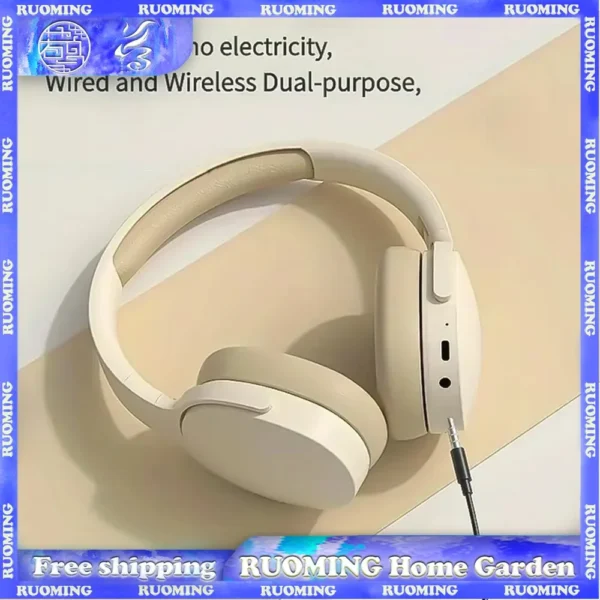 Bluetooth 5.3 P2961 Headphone Over Ear Wireless HIFI Stereo Sports Headset Waterproof Long Battery Life Study Gaming Earphone
