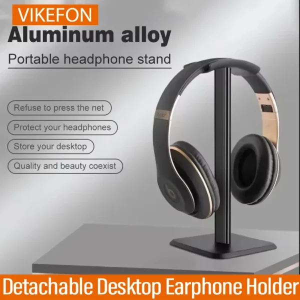 VIKEFON Headphone Stand Desktop Headset Holder-Desk Earphone Stand for All Headsets Such as Airpods Max HyperX Gaming Headphones